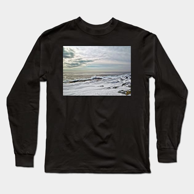 Wintery Coastline Long Sleeve T-Shirt by BeanME